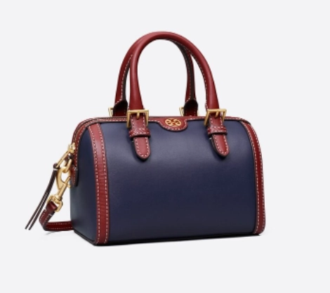 Tory Burch Monogram Two-Tone Barrel Leather Crossbody Bag