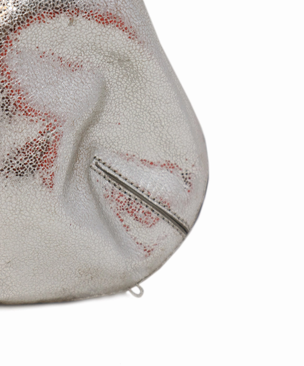 Tory Burch Silver Leather Shoulder Bag