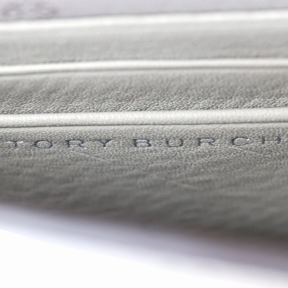 Tory Burch Zoey Mini Laser Cut French Gray Leather Crossbody Bag
