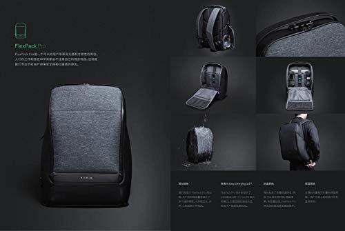 Travel Fusion Anti-Theft Laptop Backpack with USB Charging Port, Security Cable, and Combination