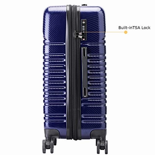 Travel Joy Luggage Set Expandable Suitcase Carry On TSA Locks Lightweight Spinner Wheels ABS PC Premium Hardshell Luggage 20 24 28 inch 3 Piece Sets