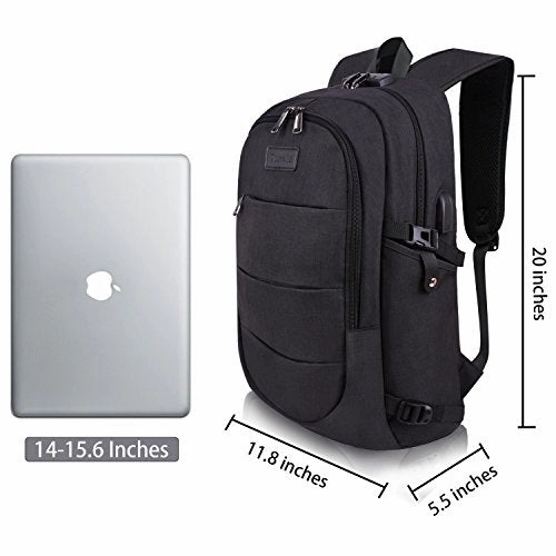 Travel Laptop Backpack Water Resistant Anti-Theft Bag with USB Charging Port and Lock 14/15.6 Inch Computer Business Backpacks for Women Men College School Student Gift,Bookbag Casual Hiking Daypack
