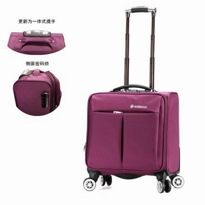 Travel Suitcase With Wheels Rolling Luggage Spinner Trolley Case 18 Inch Boarding Laptop Bags Woman