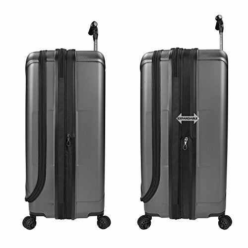 TravelerS Choice Barcelona Polycarbonate Hardside Expandable Front Opening Spinner Luggage -