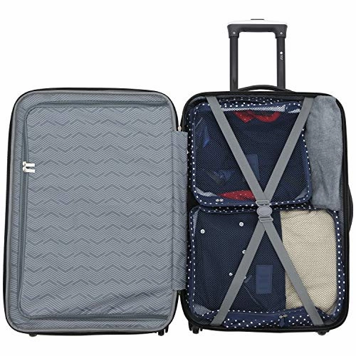 Travelers Club Albany Hardside Expandable Spinner Luggage, Navy Blue, Carry-On 20-Inch