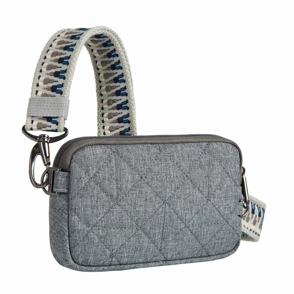 Travelon Anti-Theft Boho Phone Sling - Geo Gray Heather