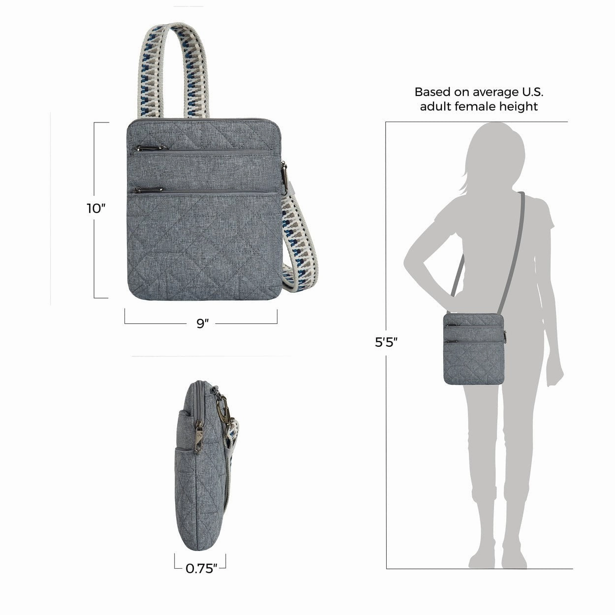 Travelon Anti-Theft Boho Slim Bag