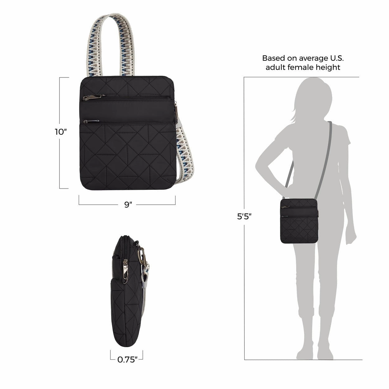 Travelon Anti-Theft Boho Slim Bag