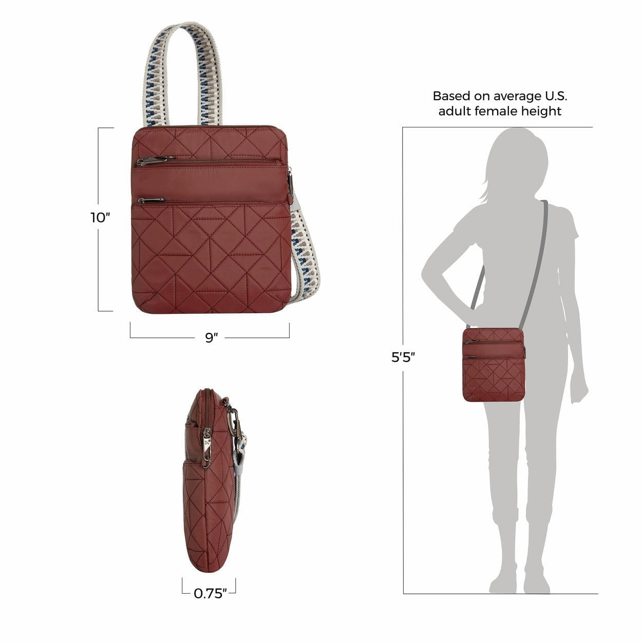 Travelon Anti-Theft Boho Slim Bag