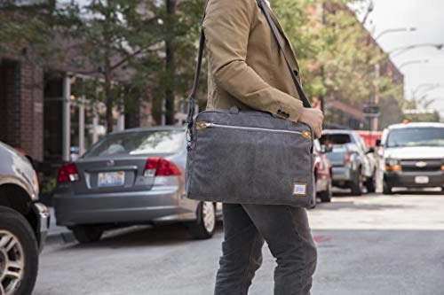 Travelon Anti-Theft Heritage Messenger Briefcase, Pewter