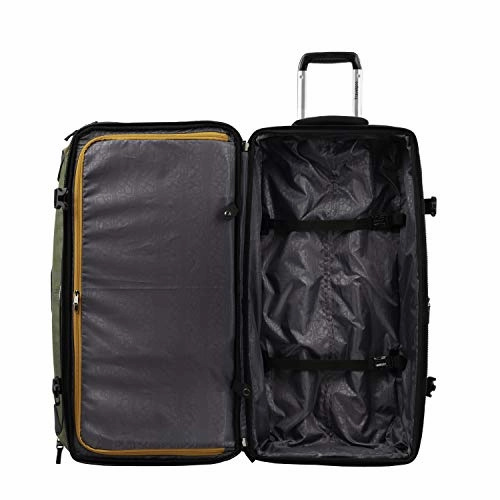 Travelpro Bold 30" Duffle Bag With Drop Bottom, Lightweight, Rugged Rolling Duffel, Olive/Black,