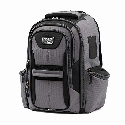 Travelpro Bold Computer Backpack with Laptop and Tablet Sleeves, Lightweight, Rugged, Gray/Black, One Size