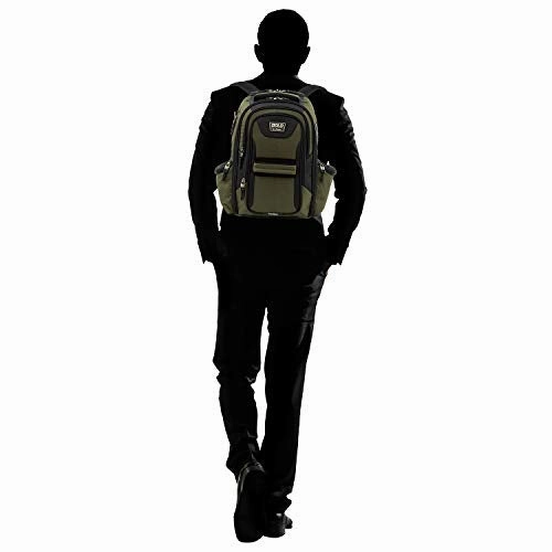 Travelpro Bold Computer Backpack With Laptop And Tablet Sleeves, Olive/Black