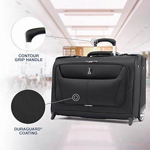 Travelpro Luggage Maxlite 5 22" Lightweight Carry-on Rolling Garment Bag, Suitcase, Black