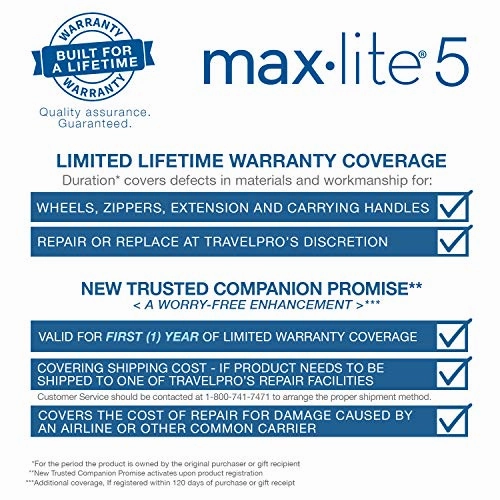 Travelpro Luggage Maxlite 5 22" Lightweight Expandable Carry-on Rollaboard Suitcase, Black