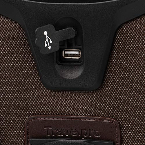 Travelpro Luggage Platinum Elite 16" Carry-On Spinner Tote With Usb Port, Rich Espresso