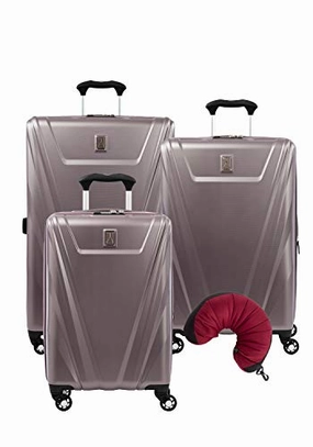 Travelpro Maxlite 5 Hardside 4-PC Set: Exp. C/O, 25-Inch and 29-Inch Spinner with Travel Pillow (Dusty Rose)