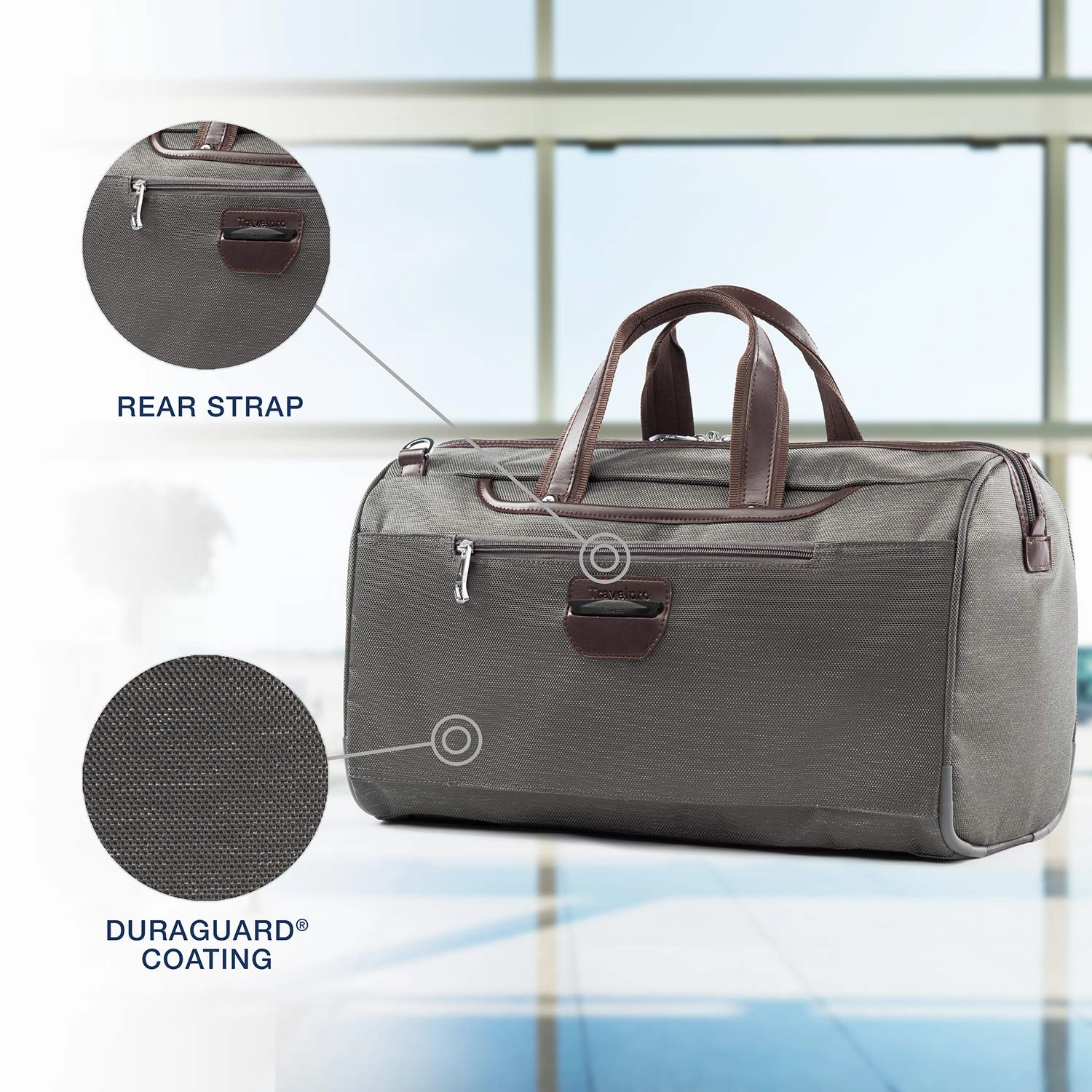 Travelpro Platinum Elite Regional UnderSeat Duffel Bag, Vintage Grey, medium