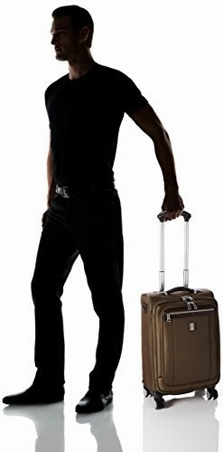 Travelpro PlatinumMagna2 International Carry-On Expandable Business Plus Spinner Carry-On Suitcase, 20-in., Olive