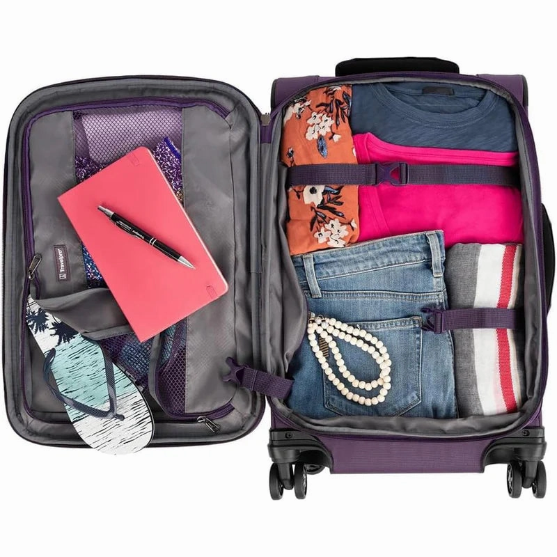 Travelpro Tourlite 21" Expandable Carry-on Spinner Purple