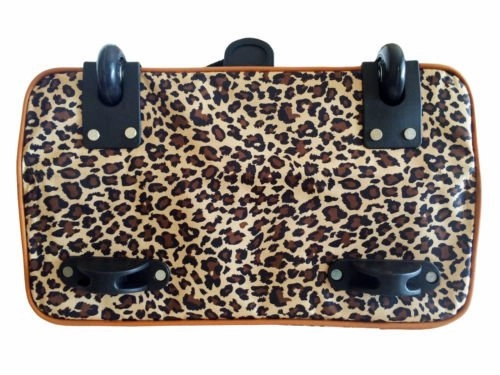 Trendy Flyer Computer/Laptop Rolling Bag 2 Wheel Case Leopard Beige