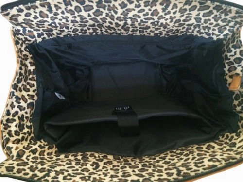 Trendy Flyer Computer/Laptop Rolling Bag 2 Wheel Case Leopard Beige