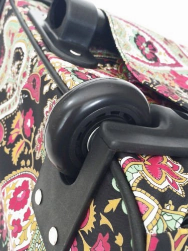 Trendy Flyer Computer/Laptop Rolling Bag 2 Wheel Case Paisley Green