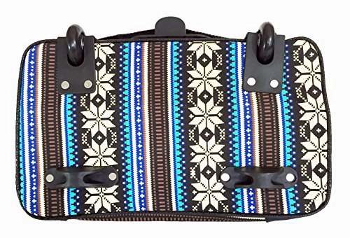 Trendy Flyer Computer/Laptop Rolling Bag 2 Wheel Case Tribal Blue