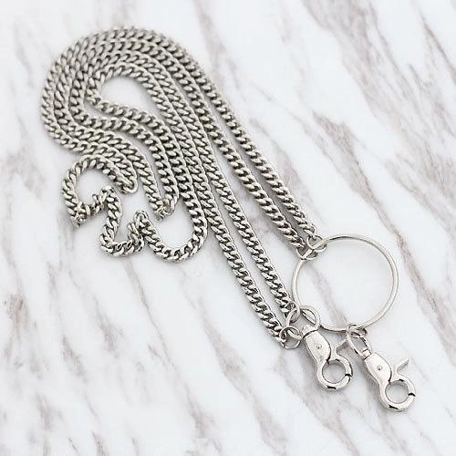 Trendy Men's Women's Silver Long Hip Hop Pants Chain Biker Wallet Chain For Men