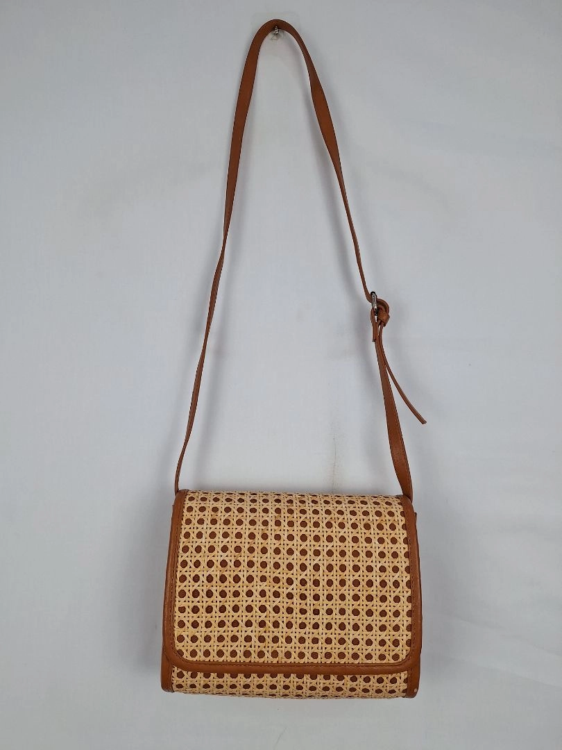 Trenery Woven Chocolate Crossbody Bag