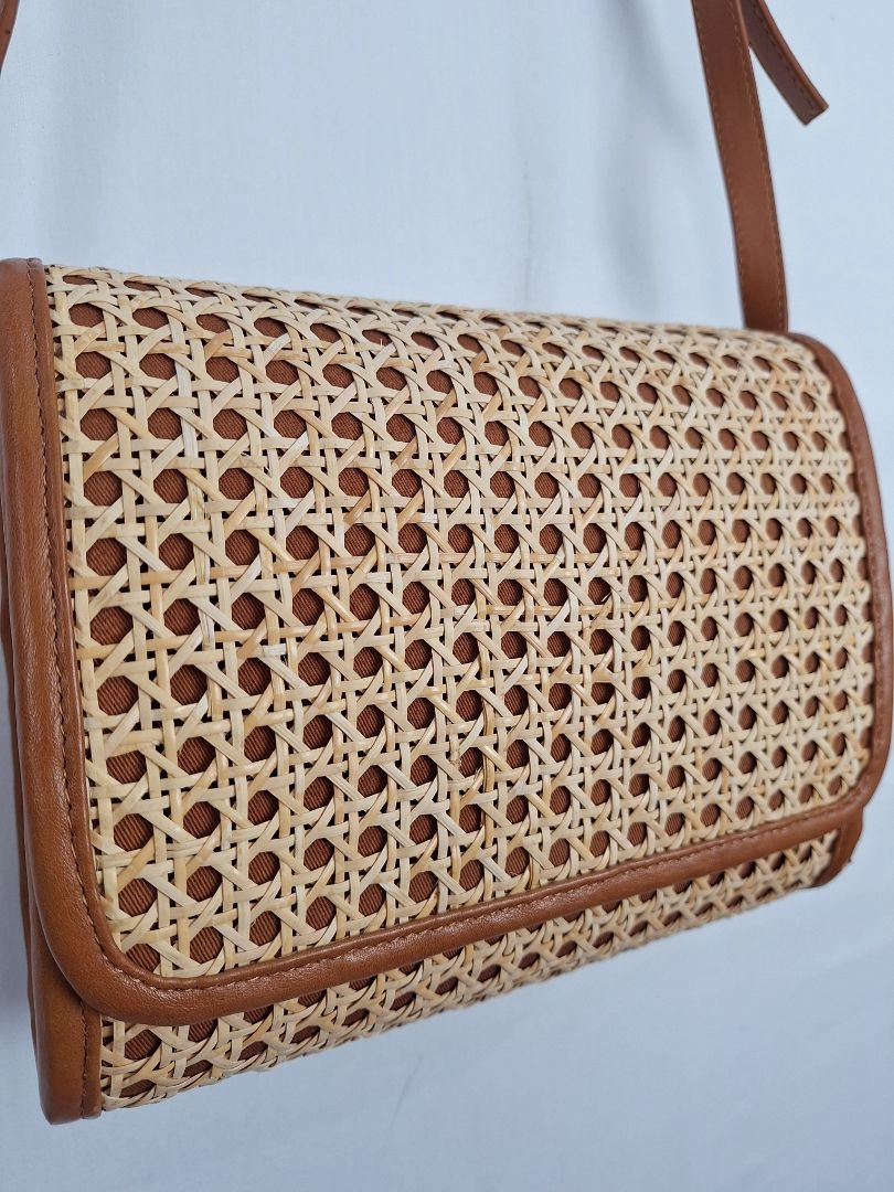 Trenery Woven Chocolate Crossbody Bag