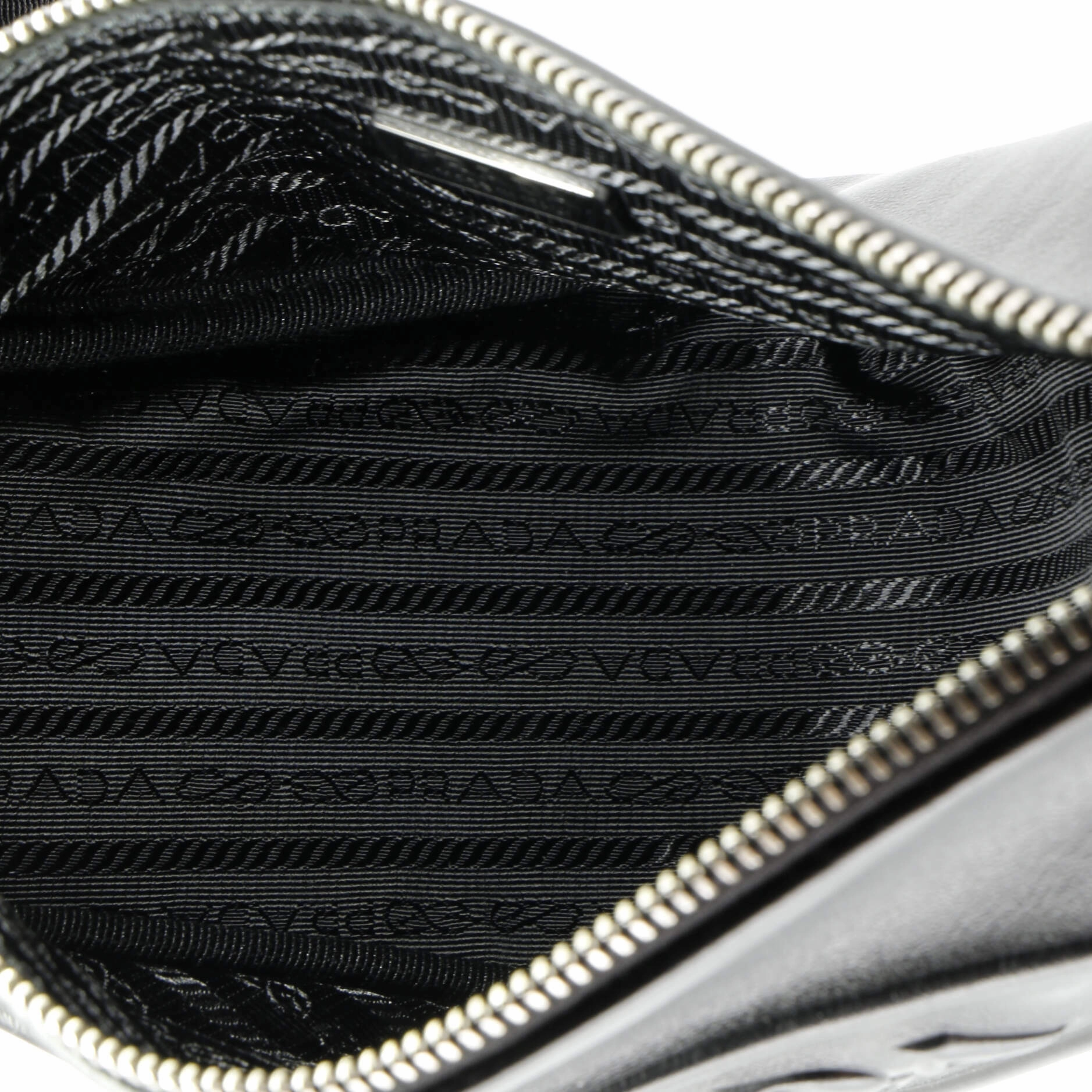 Triangle Logo Zip Crossbody Bag Leather Small