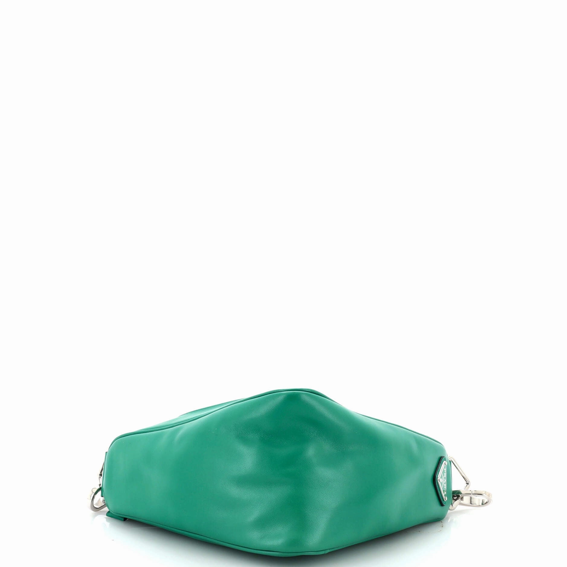 Triangle Logo Zip Crossbody Bag Leather Small