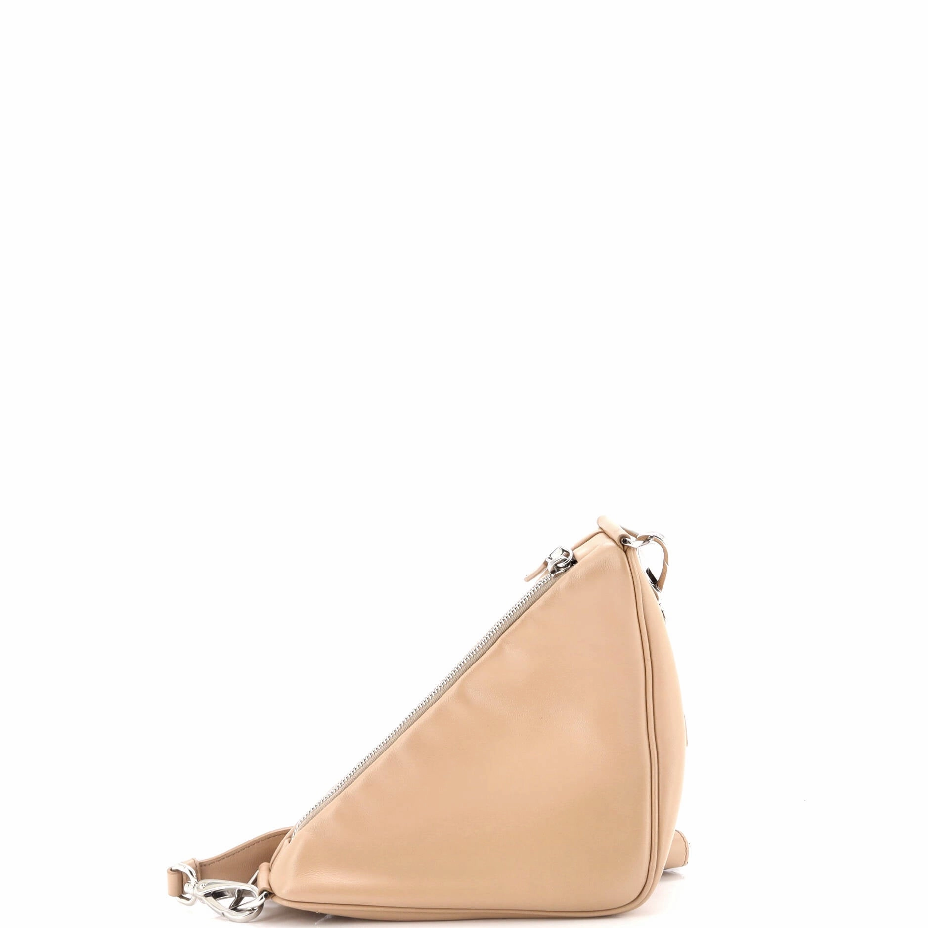 Triangle Logo Zip Crossbody Bag Leather Small