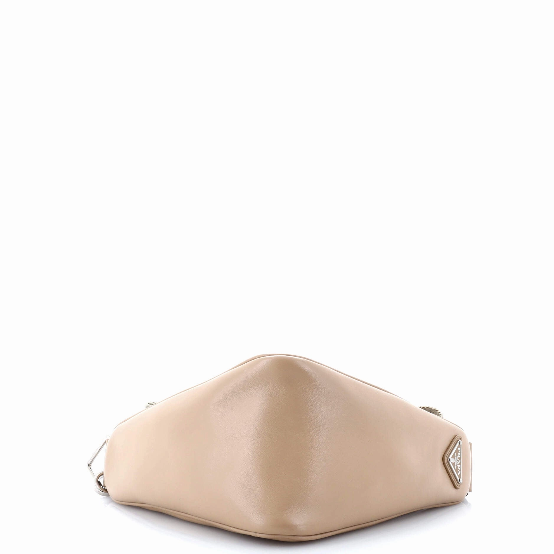 Triangle Logo Zip Crossbody Bag Leather Small