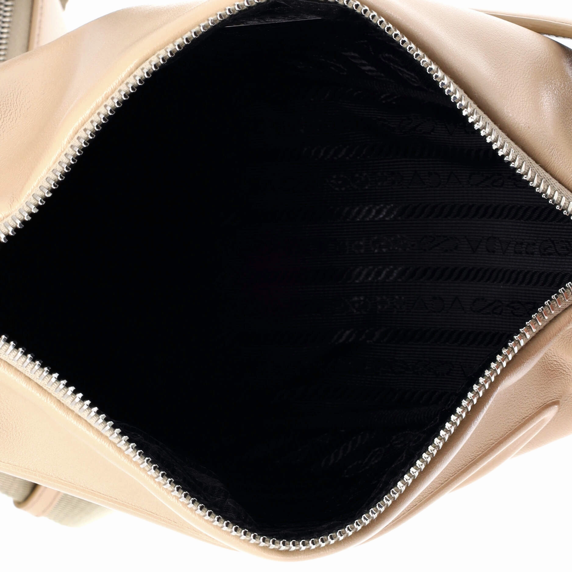 Triangle Logo Zip Crossbody Bag Leather Small
