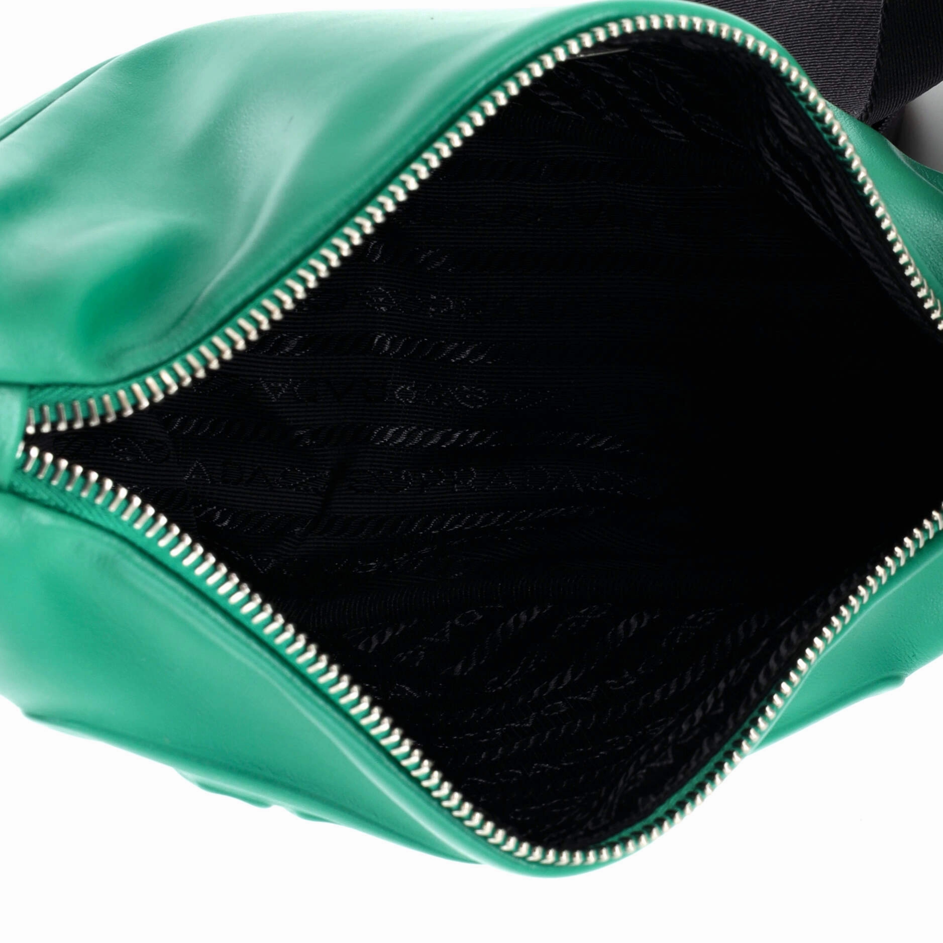 Triangle Logo Zip Crossbody Bag Leather Small