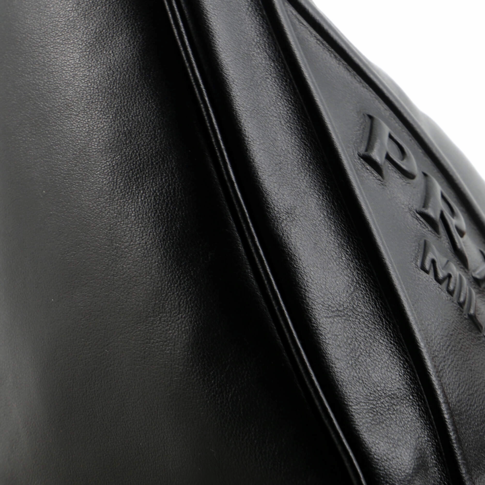 Triangle Logo Zip Crossbody Bag Leather Small