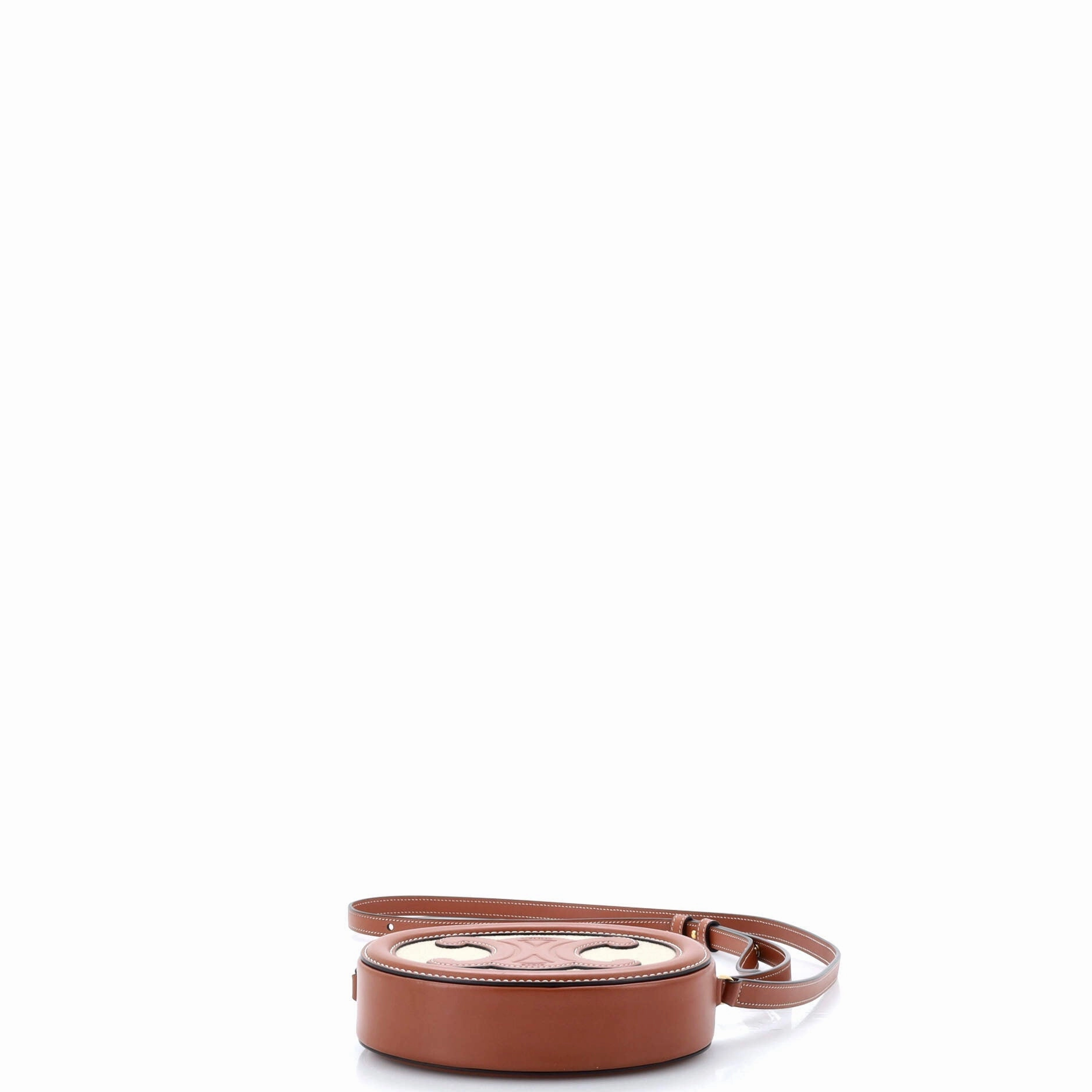 Triomphe Oval Crossbody Bag Canvas and Leather