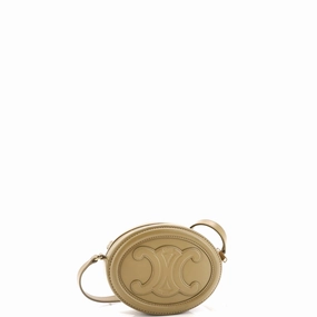 Triomphe Oval Crossbody Bag Leather Mini