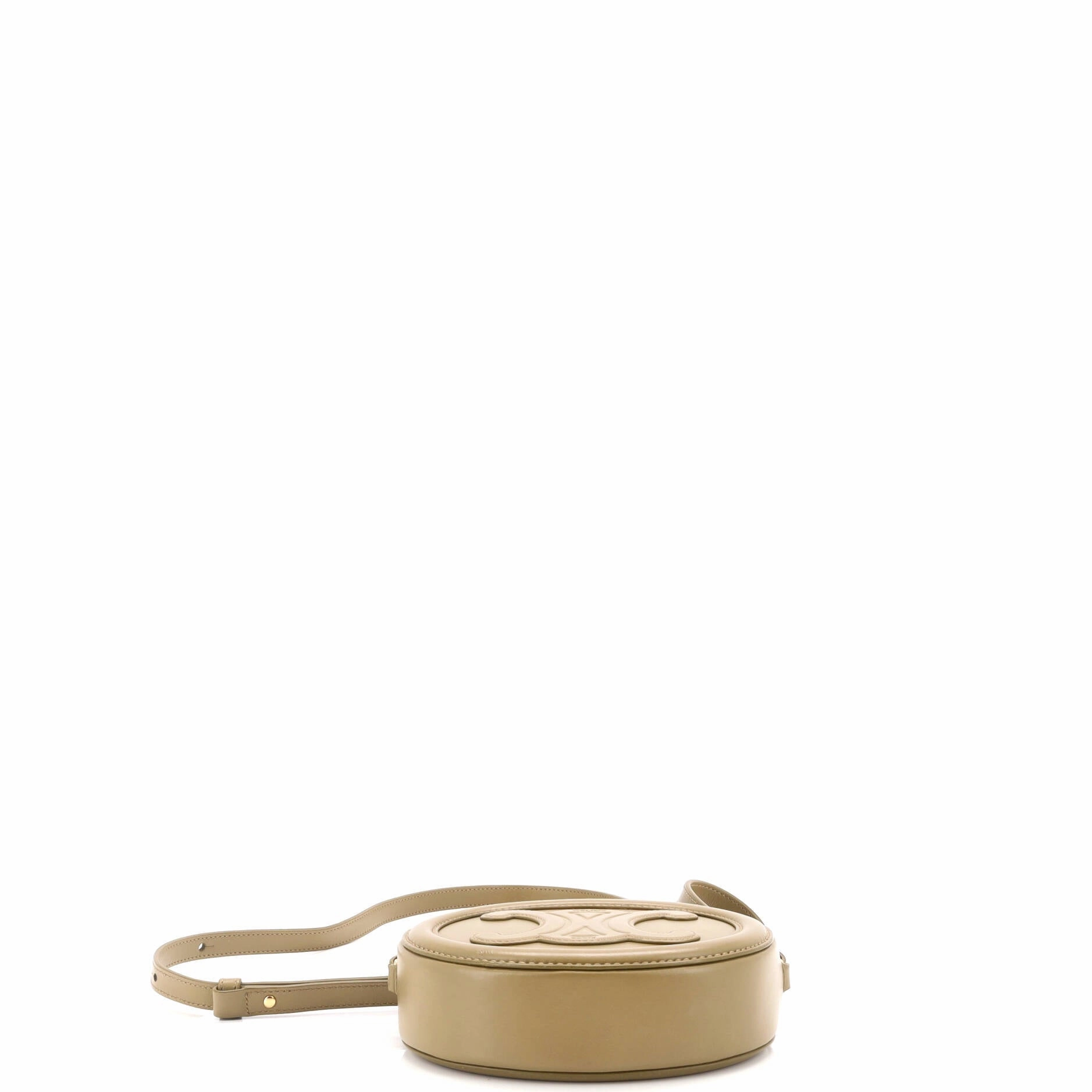Triomphe Oval Crossbody Bag Leather Mini