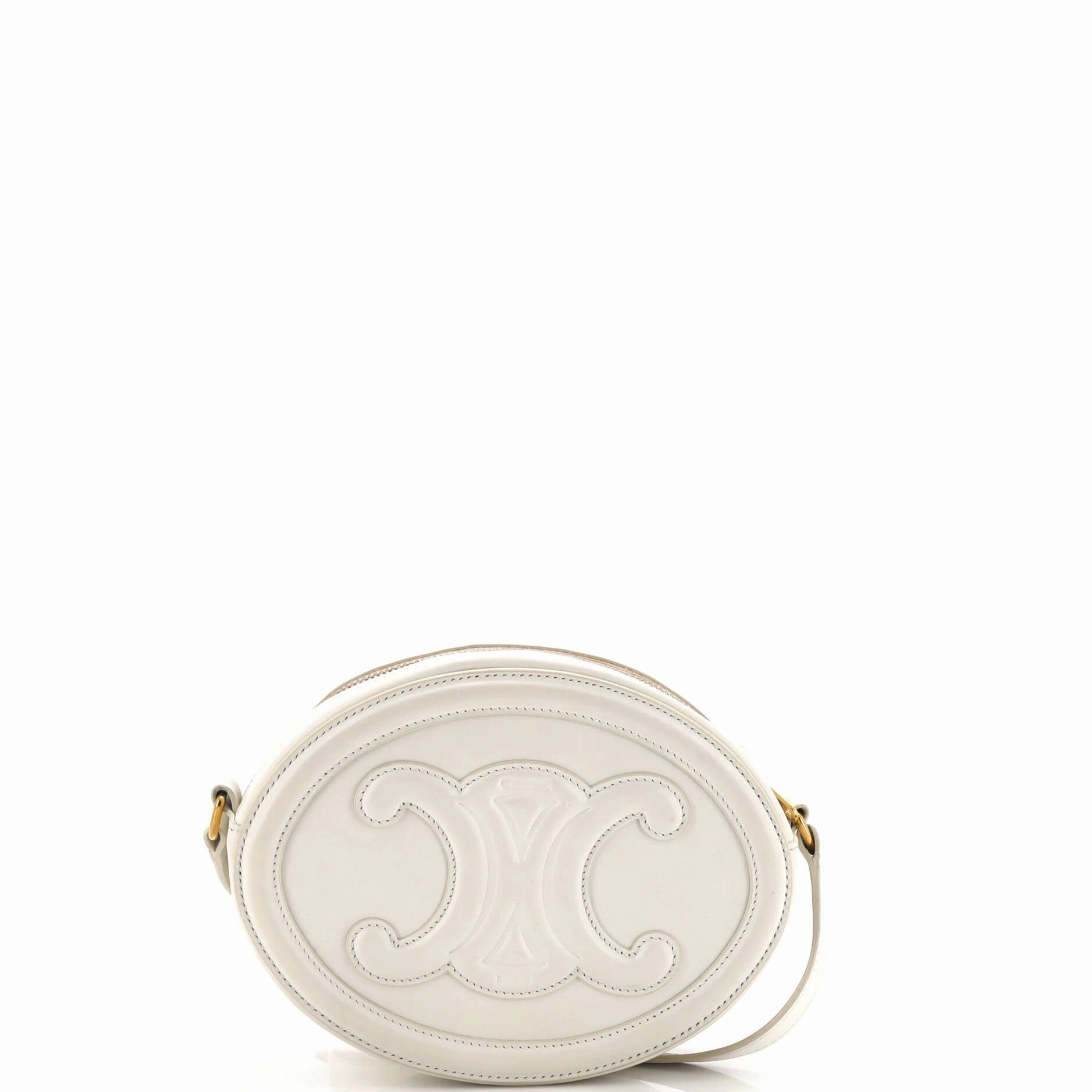 Triomphe Oval Crossbody Bag Leather