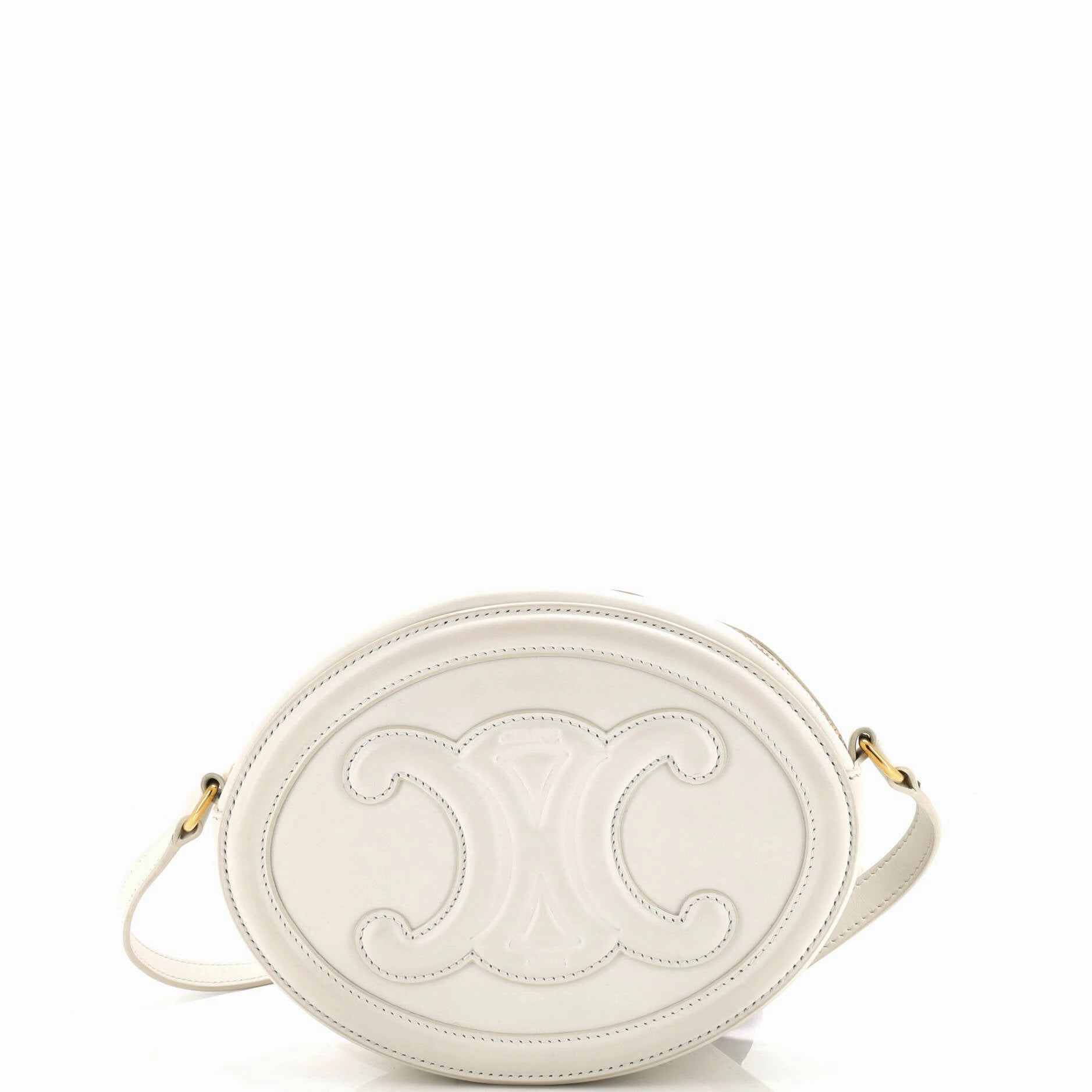 Triomphe Oval Crossbody Bag Leather