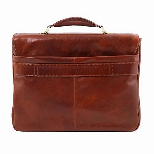 Tuscany Leather Alessandria - Leather Multi Compartment Tl Smart Laptop Briefcase - Tl141448