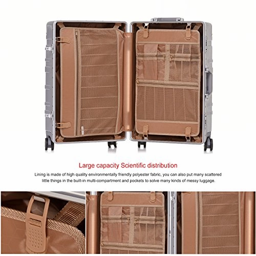 Unitravel Hardside Luggage Spinner Lightweight Rolling Suitcase Tsa Carry On