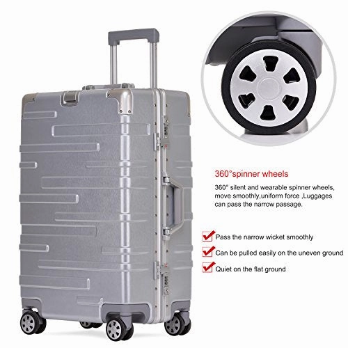 Unitravel Hardside Luggage Spinner Lightweight Rolling Suitcase Tsa Carry On