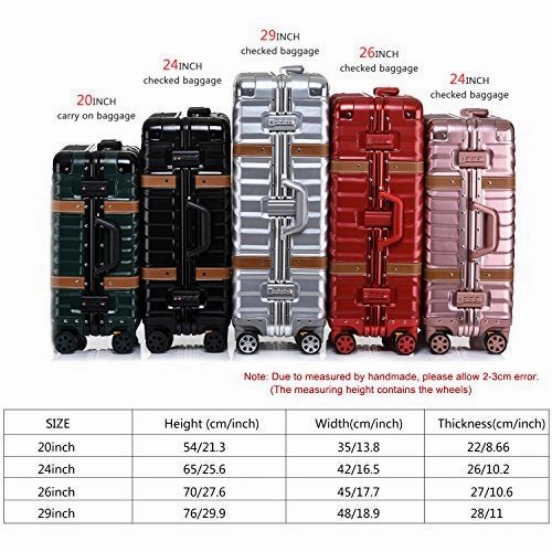 Unitravel Vintage Suitcase Hardshell Rolling Luggage Spinner Trolley Case With TSA Lock