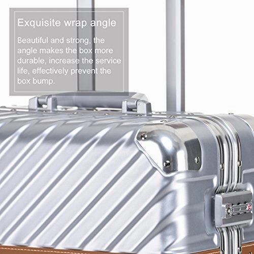 Unitravel Vintage Suitcase Hardshell Rolling Luggage Spinner Trolley Case With TSA Lock
