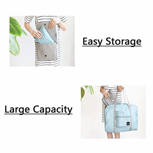 Unova Folding Travel Duffel Bag Packable Light Nylon Water Resistant Tote Weekend Getaway Overnight