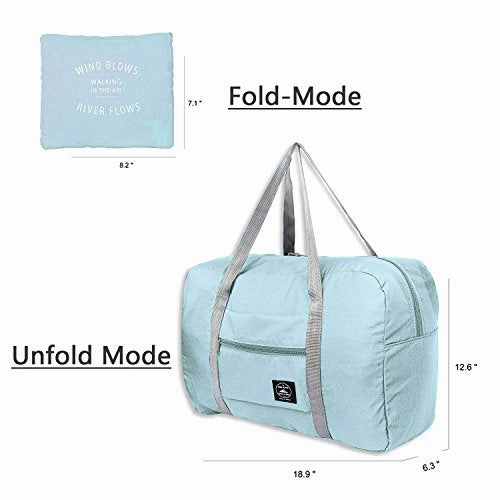 Unova Folding Travel Duffel Bag Packable Light Nylon Water Resistant Tote Weekend Getaway Overnight